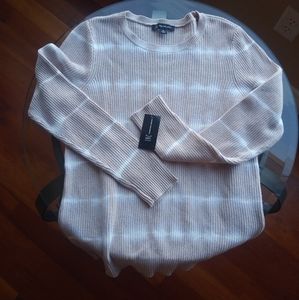 NWT INC Cream Tie Dye Sweater Size M